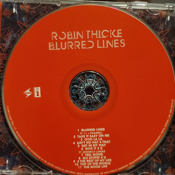 Robin Thick Blur Red Lines (CD) - Picture 3 of 4